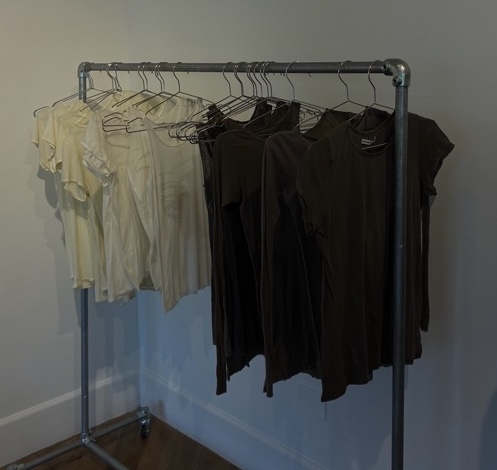 Garments on rack